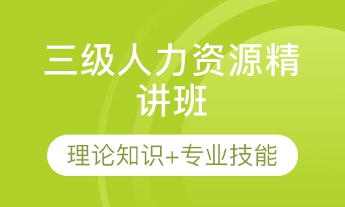 三级级人力资源精讲班