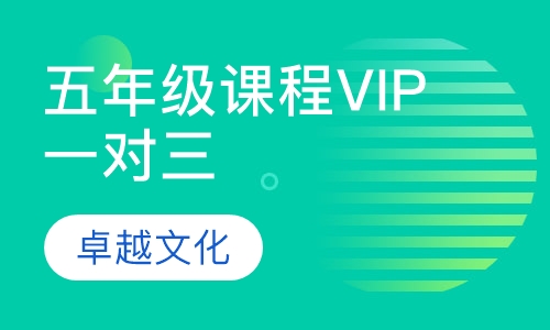 卓越文化小学五年级课程VIP一对三
