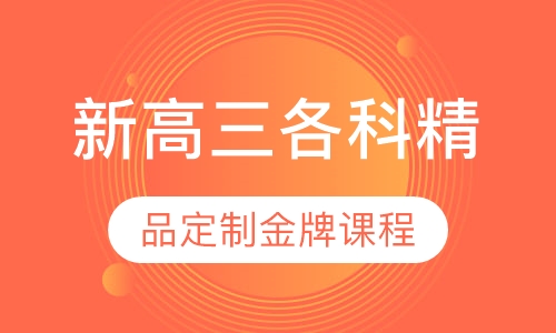 暑假新高三各科精品定制金牌课程