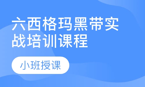 六西格玛黑带实战培训课程(ACI双证班)