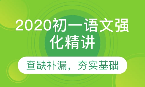 2020级初一语文强化精讲