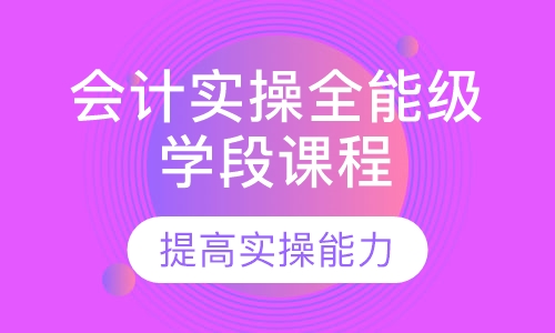 会计实操全能级学段课程