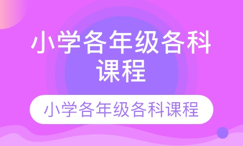 小学各年级各科课程