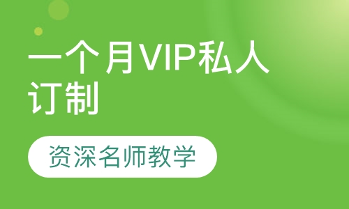 一个月VIP私人订制