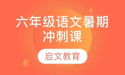 六年级语文暑期冲刺课