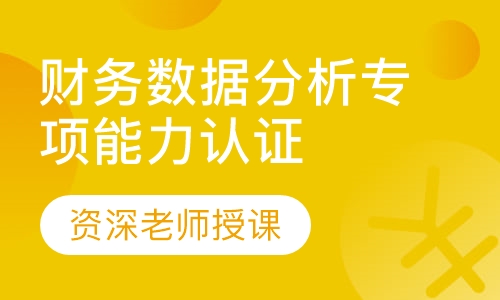 财务数据分析专项能力认证研修班