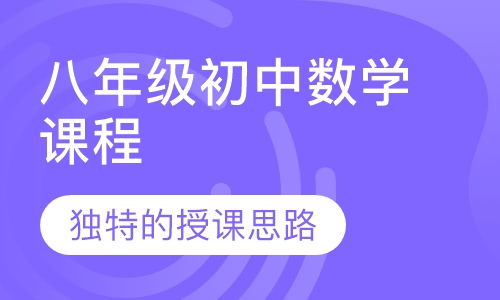 八年级初中数学课程