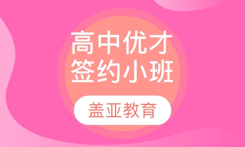 高中辅导优才签约小班