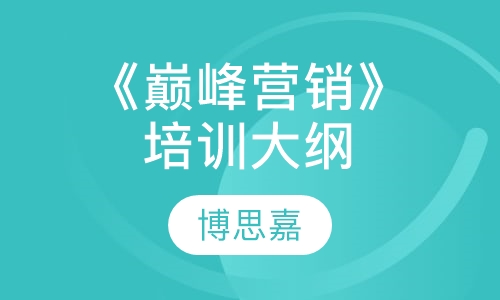 《巅峰营销》培训大纲