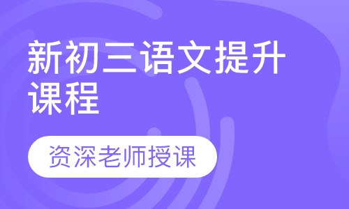 新初三语文提升课程