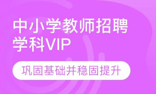 中小学教师招聘学科VIP课程