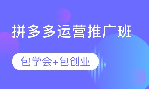 惠州拼多多运营培训学校零基础包学会课程