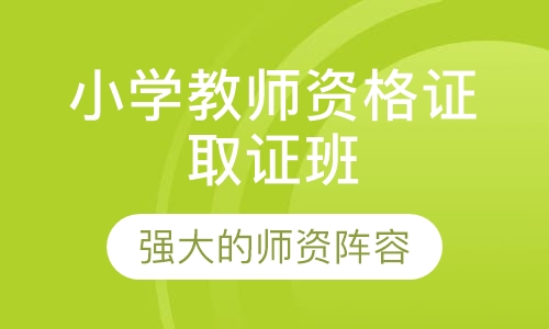 小学教师资格证取证班