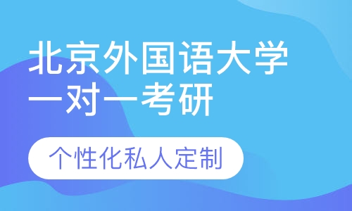 直播课北京外国语大学一对一考研辅导