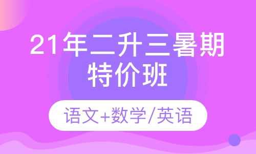 2021年二升三暑期特价班