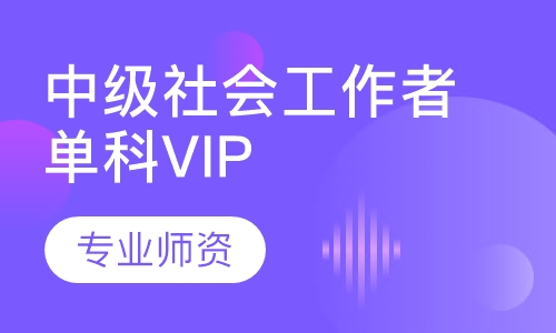 中级社会工作者单科VIP班