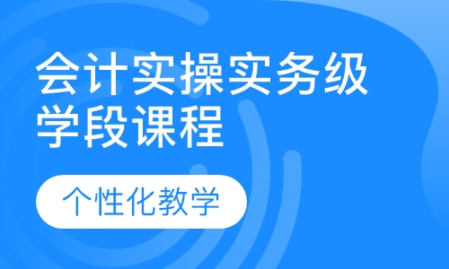 会计实操实务级学段课程