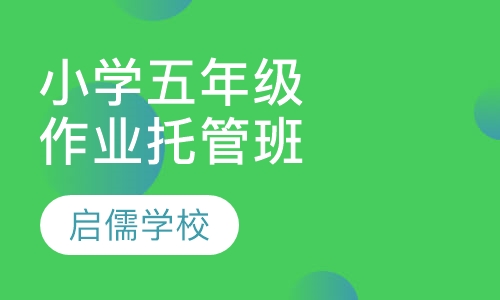小学五年级作业托管辅导班
