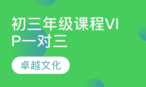 卓越文化初三年级课程VIP一对三