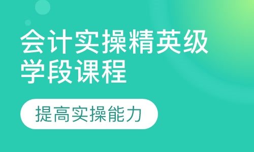 会计实操精英级学段课程