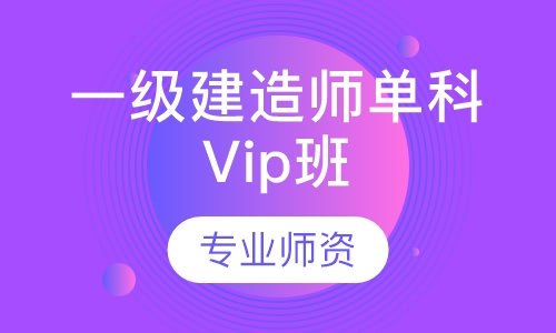 一级建造师单科Vip班