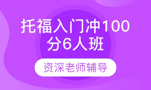 托福入门冲100分6人班