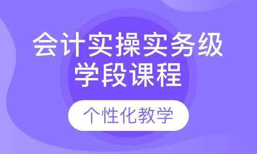 会计实操实务级学段课程