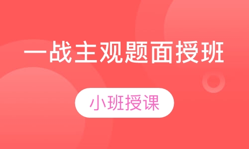 一战主观题面授班