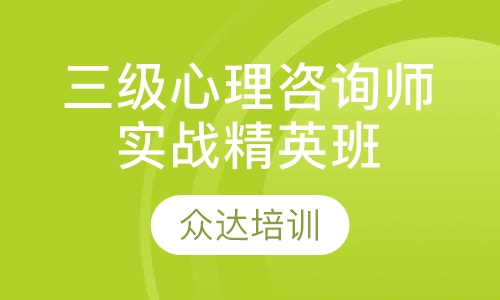 三级心理咨询师实战精英班