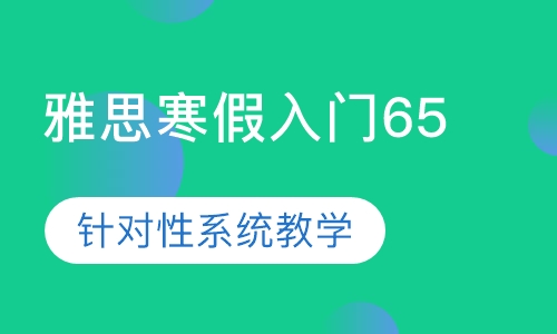 雅思入门6.5寒假课程