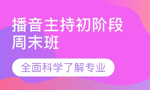 播音主持初阶段周末班