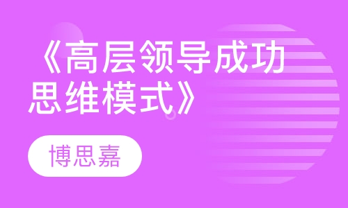 《高层领导成功思维模式》