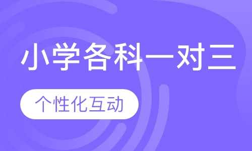 小学各科一对三
