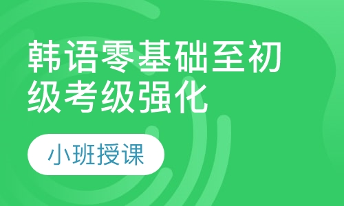 韩语零基础至初级考级强化课