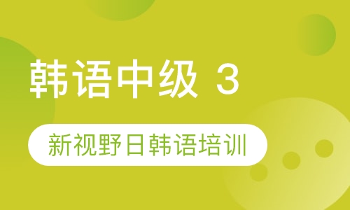 韩语中级 3
