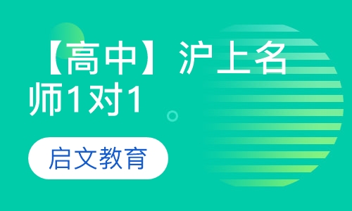 【高中】沪上名师1对1精品体验课