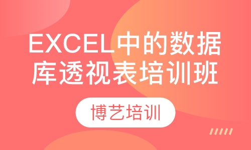 EXCEL中的数据库透视表培训班