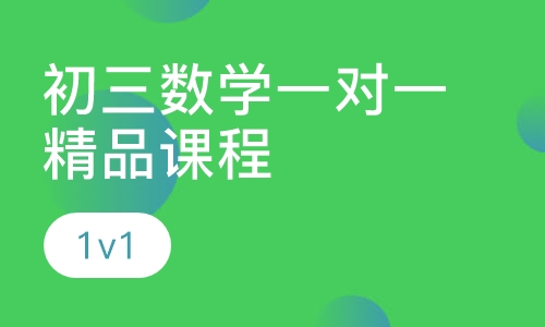初三数学一对一精品课程
