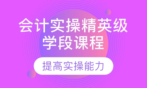 会计实操精英级学段课程