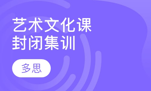 艺术文化课封闭集训精品小班