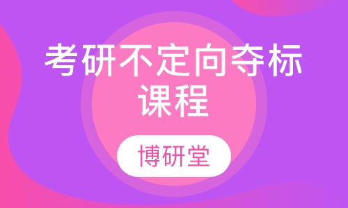 考研不定向夺标课程