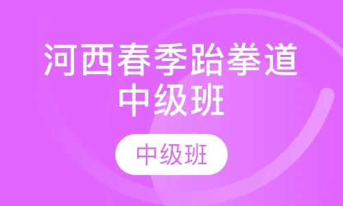 河西春季跆拳道中级班