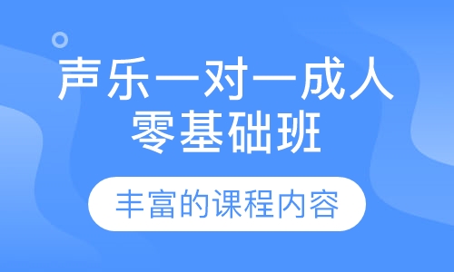 声乐一对一成人零基础班