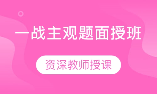 一战主观题面授班