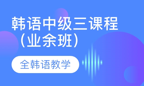 韩语中级三课程（业余班）