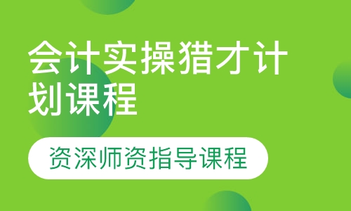 会计实操猎才计划课程