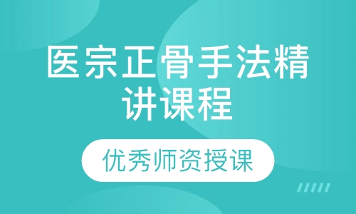 医宗正骨手法精讲课程