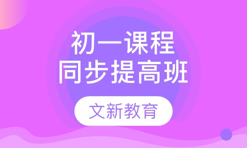 初一课程同步提高班