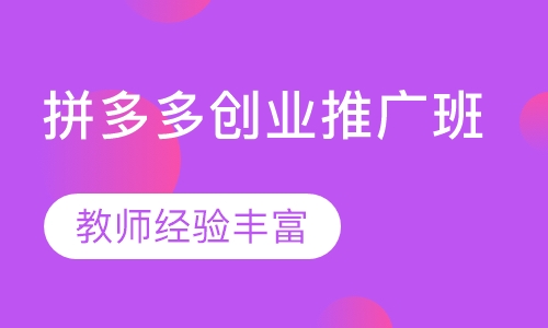 拼多多创业推广班