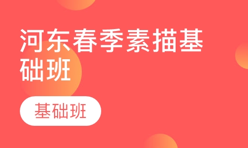 河东春季素描基础班